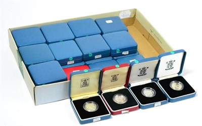 Lot 62 - A Collection of 25 x Silver Proof £1 comprising: 1983 to 2007 inclusive, various revs (heraldic