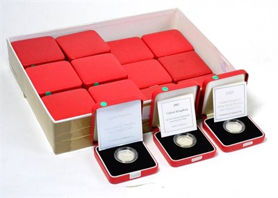 Lot 63 - A Collection of 21 x Silver Proof Piedfort £1 comprising: 1983, 1985 - 1989 inclusive & 1993...