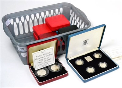 Lot 98 - A Collection of 16 x UK Silver Proof Piedforts comprising: 3 x £2: 1994 'Bank of England' & 1995