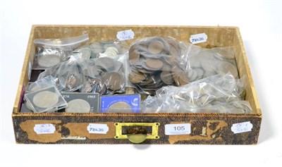 Lot 105 - Miscellaneous Lot including 132 x silver threepences, £1.35 face value pre-47 silver (includes a