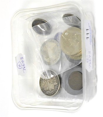 Lot 111 - Miscellaneous English & Foreign Silver, Cupro-Nickel & Copper Coins including: twopence 1797...