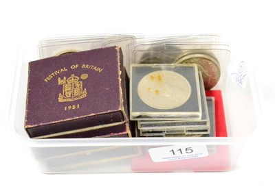 Lot 115 - Miscellaneous English Silver, Cupro-nickel & Copper Coins comprising: halfcrown 1887JH, minor...