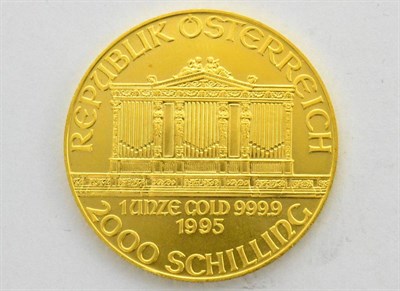 Lot 127 - ~Austria, Gold 2000 Schilling 1995, 'Vienna Philharmonic Orchestra' obv. the Great Organ in the...