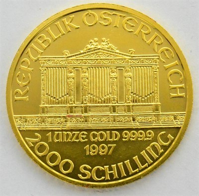 Lot 128 - ~Austria, Gold 2000 Schilling 1997, 'Vienna Philharmonic Orchestra' obv. the Great Organ in the...