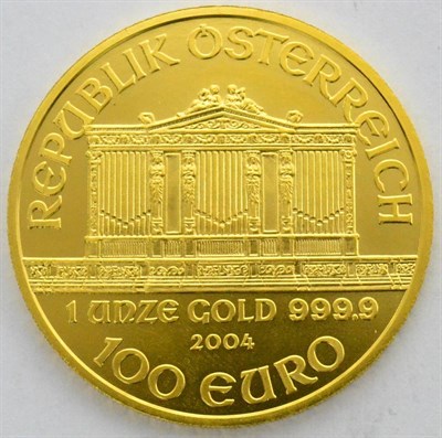 Lot 129 - ~Austria, Gold 100 Euros 2004, Vienna Philharmonic Orchestra' obv. the Great Organ in the...