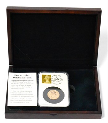 Lot 196 - Sovereign 2014, bullion type, slabbed by 'Datestamp, BU