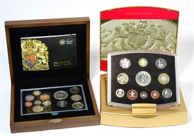 Lot 199 - 2 x Royal Mint 'Executive' Proof Sets: 2003 'Golden Jubilee' in gold-coloured display case &...