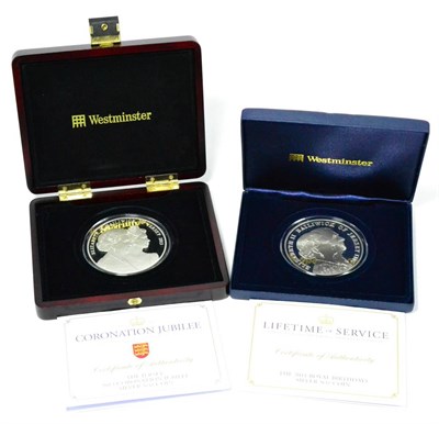 Lot 203 - Jersey, 5 ounce Silver Proof £10 2013 '60th Anniversary of the Coronation' obv. frosted...