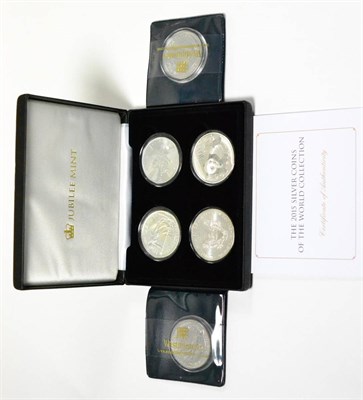 Lot 217 - Silver Coins of the World' a 4-coin set of silver bullion coins all dated 2015 & comprising:...