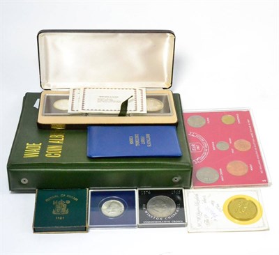 Lot 222 - Miscellaneous English & Foreign Coins comprising: an album containing 13 x crowns: 1893,...