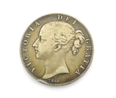 Lot 224 - Victoria, Young Head Crown 1844 VIII, star stops, obv. edge bruise at 7 o'clock o/wise toned Fine