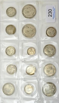 Lot 230 - Victoria, 8 x Silver Coins comprising: 'Gothic' florin 1868 die 1, AVG/VG, 6 x shillings: 1875...