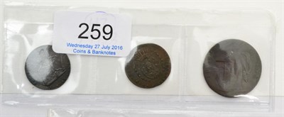 Lot 259 - Ireland, 2 x 18th Century Farthing Tokens comprising: Ballymurtagh Hibernian Mine Company...