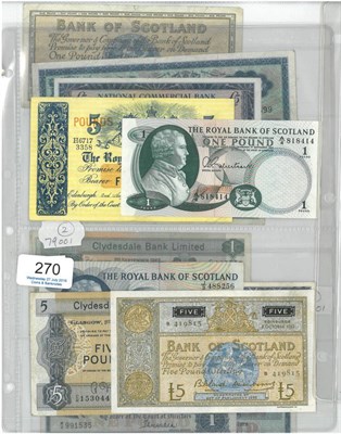 Lot 270 - Scotland, 13 x Banknotes comprising: The British Linen Bank £5 3rd June 1959 W/11 & £1...