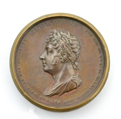 Lot 274 - George IV, Commemorative Box Medal 'Coronation 1821' obv. GEORGE IV ASCENDED THE BRITISH THRONE...