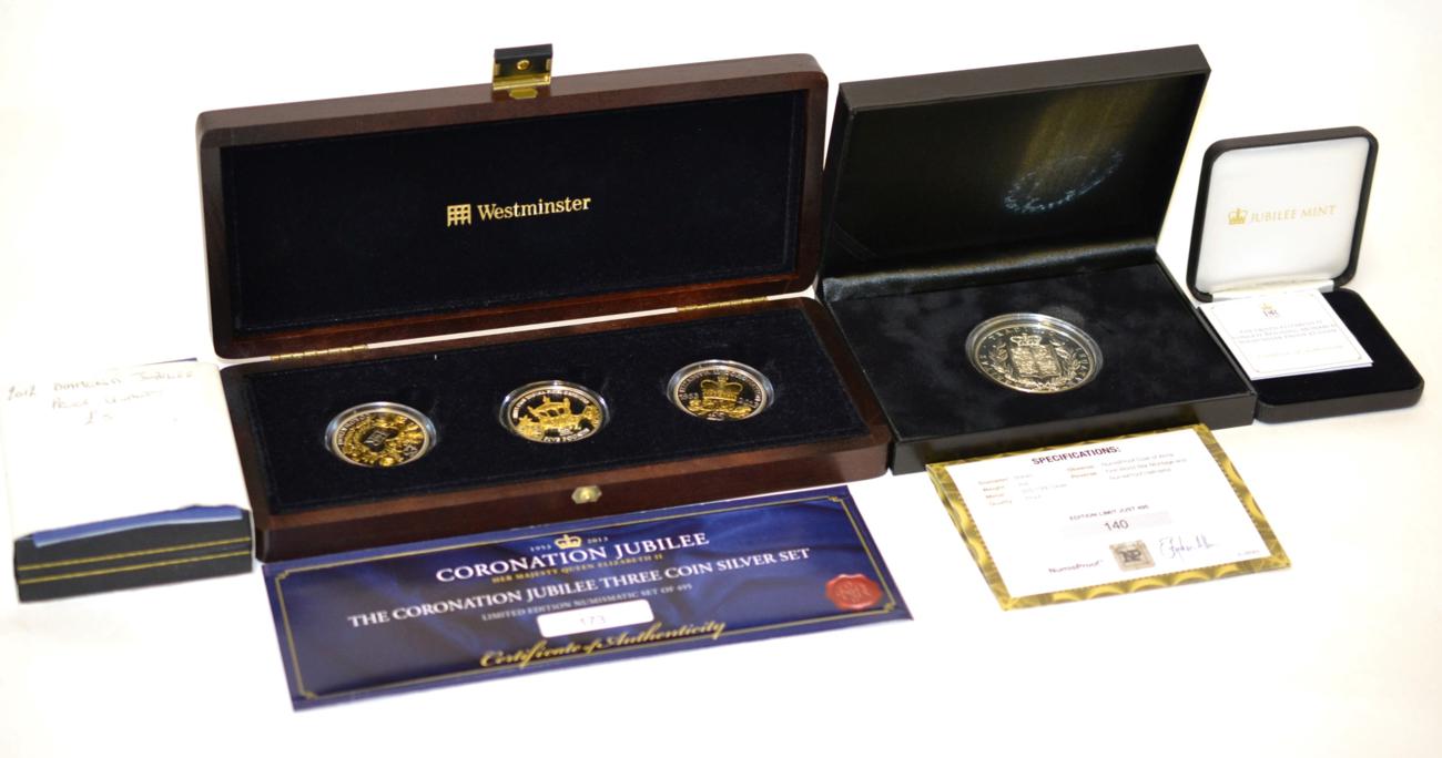 Lot 148 - Miscellaneous Crowns & Commemorative Coins comprising: Ascension Island .999 silver proof £5...
