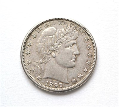 Lot 13 - USA, Half Dollar 1897o, 12.57g, .900 silver; good edge & surfaces, rare date, VF/GVF
