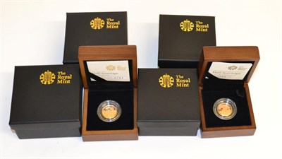 Lot 47 - 4 x Proof Half Sovereigns: 2008, 2009, 2010 & 2011, with certs, in individual CofI, FDC