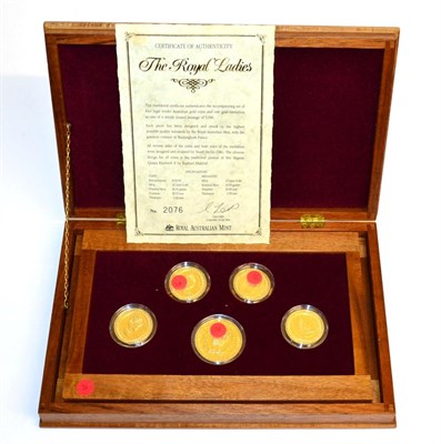 Lot 66 - Australia Gold Proof Set 1992 'The Royal Ladies' comprising 4 x 250 dollars, each 16.95g of...