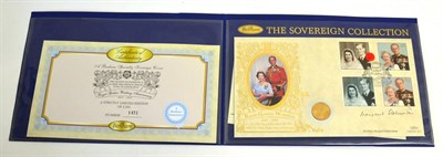 Lot 76 - Coin Cover, 'Golden Wedding 1997' containing a sovereign 1958, issued by Benham's, with cert