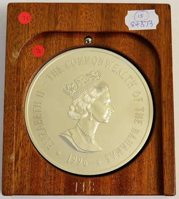 Lot 77 - Bahamas, Silver 50 Dollars 1996, commemorating 'Third Millennium Year 2000,'  120mm, 2000g...