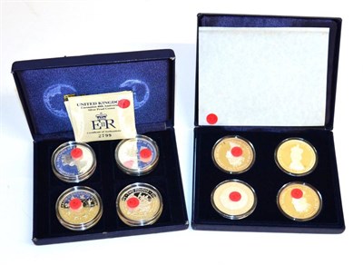 Lot 79 - 2 x Sets of Commemorative Silver Proof Crowns comprising: (1) '40th Anniversary of the...