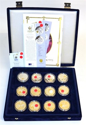 Lot 82 - A Set of 16 x Commemorative Silver Proofs 'Golden Wedding 1997' UK, Channel Islands & various...
