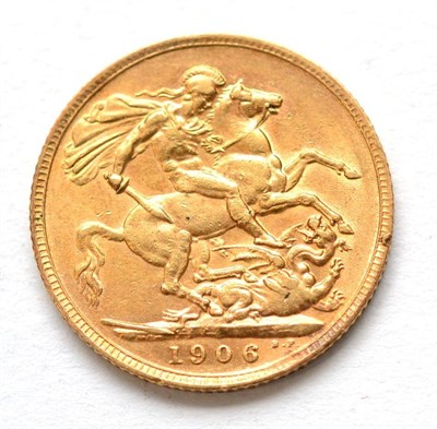 Lot 89 - Edward VII Sovereign 1906, obv. scratches on King's neck o/wise GFine/AVF