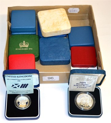 Lot 96 - A Collection of 11 x UK Silver Proofs comprising: 5 x crowns: 1972, 1977, 1980, 1981 & 1990;...