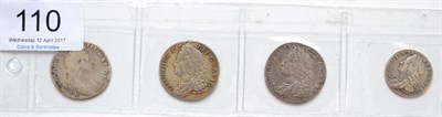 Lot 110 - William III Shilling 1697N (Norwich Mint), 3rd bust, contact marks & hairlines, bust Fair...