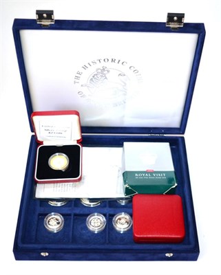 Lot 121 - 10 x UK Silver Proof Coins comprising: crown 1977, 2 x £5: 1993 & 1996; 4 x £2: 1995(x2),...