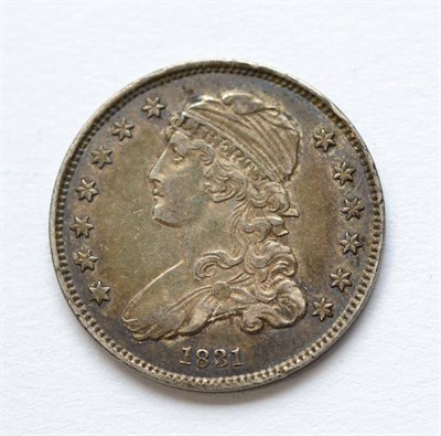 Lot 124 - USA Quarter Dollar 1831 'Liberty Cap', small rev. lettering; minor obv. rim imperfections...