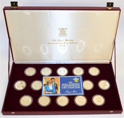 Lot 139 - Royal Marriage Commemorative Coin Collection 1981,' a complete set of 16 x silver proof crowns...