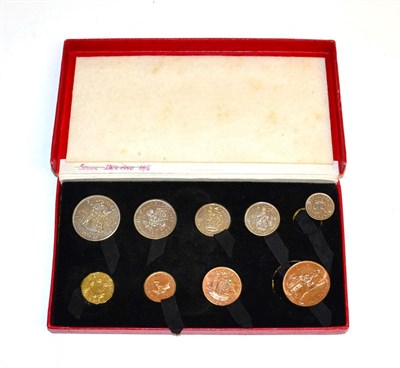 Lot 168 - George VI, Proof Set 1950, 9 coins farthing to halfcrown; carbon spots & handling marks on bronze &