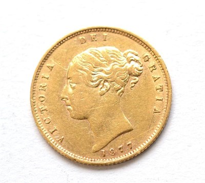 Lot 180 - Victoria, Half Sovereign 1877 die 28, 4th  Young Head, minor contact marks/hairlines & rev. abraded