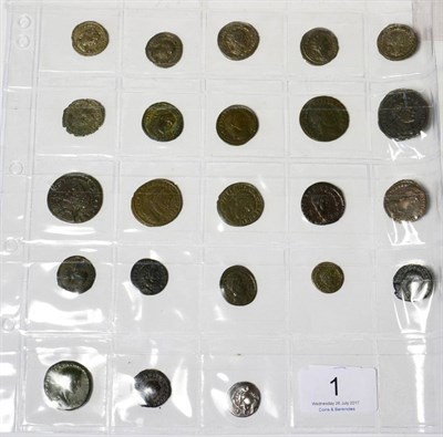 Lot 1 - Roman Imperial, a Collection of 22 x Silver, Billon, Copper & Bronze Coins comprising: 2 x...