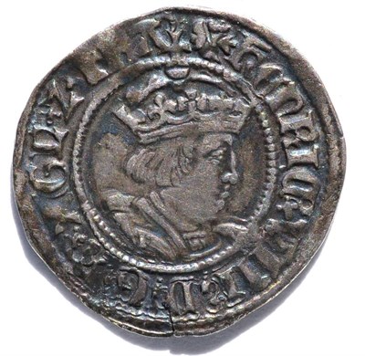 Lot 8 - Henry VIII Silver Halfgroat, second Coinage (1526-44), Canterbury Mint, MM cross patonce; obv....