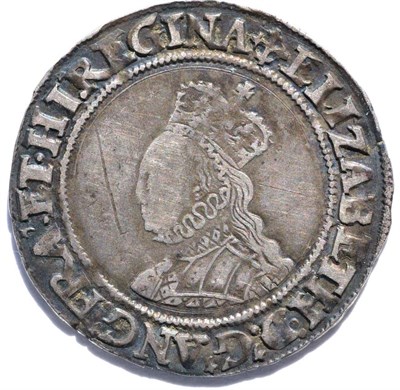 Lot 10 - Elizabeth I Shilling second issue, MM cross crosslet, without rose or date, beaded & wire line...