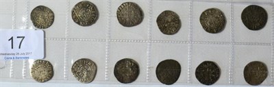 Lot 17 - 12 x Silver Pennies comprising: Henry III 2 x short cross: Canterbury Mint, OSMVND ON CAN &  London