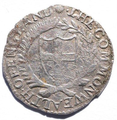 Lot 20 - Commonwealth Shilling 1653 MM sun, corroded & pitted surfaces & ragged edge between 2 & 4...