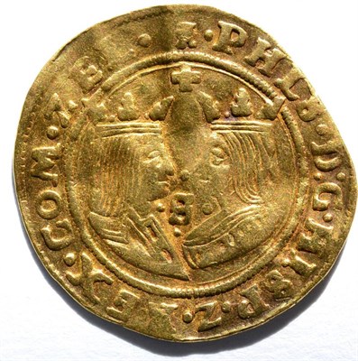 Lot 24 - Spanish Netherlands, Zeeland Gold 2 Ducats, no date (1581-1583); obv. PHLS.D:G.HISP.Z.REX.COM...