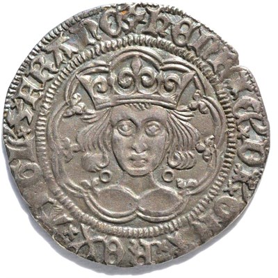 Lot 25 - Henry VI Groat, Calais Mint, Annulet issue (1422-1430), MM incurved pierced cross; obv. annulet...