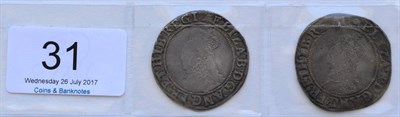 Lot 31 - Elizabeth I, 2 x Shillings, both sixth issue: (1) MM bell, bust 3B, ear concealed; full, round flan