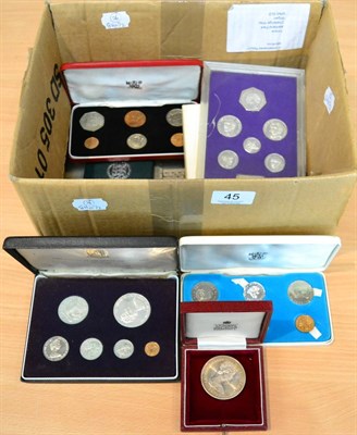 Lot 45 - A Collection of Isle of Man, Channel Islands & Foreign Silver Proofs comprising: Isle of Man 2...