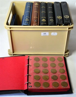 Lot 48 - A Collection of 870 x Foreign Coins in 4 x albums, together with a collection of UK coins in 3...