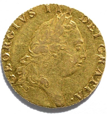 Lot 70 - George III Guinea 1791, fifth laureate head, 'spade' rev., 8.35g, minor contact...