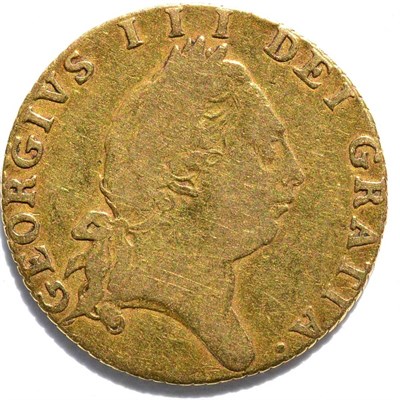 Lot 73 - George III Half Guinea 1789, fifth laureate head, 'spade' rev., 4.06g, minor contact marks &...