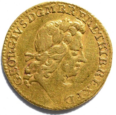 Lot 76 - George I Half Guinea 1727, second laureate head, 4.11g, sometime creased & straightened, small...