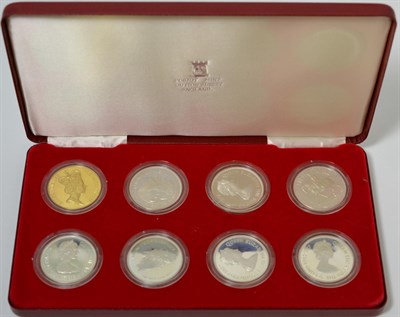 Lot 89 - A Set of 7 x Silver Proof Crowns, issued for the Queen's Silver Jubilee 1977 & comprising: GB,...