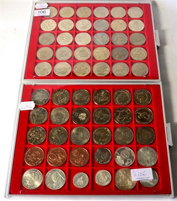 Lot 106 - 8 x Foreign Silver Coins comprising: France 50 francs 1976, 29.9g, .900 silver, Portugal 1000...